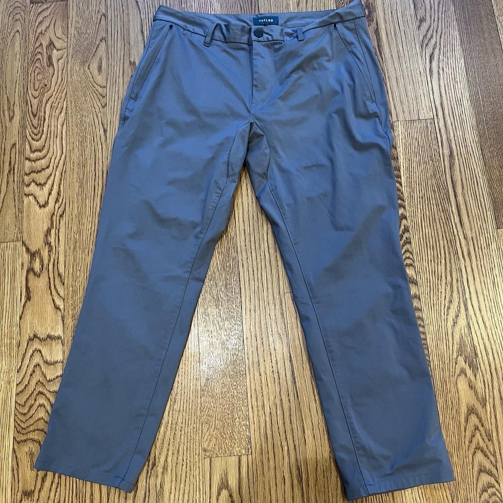TAYLRD Men's Performance Chino Pants Size‎ 35X30 Gray